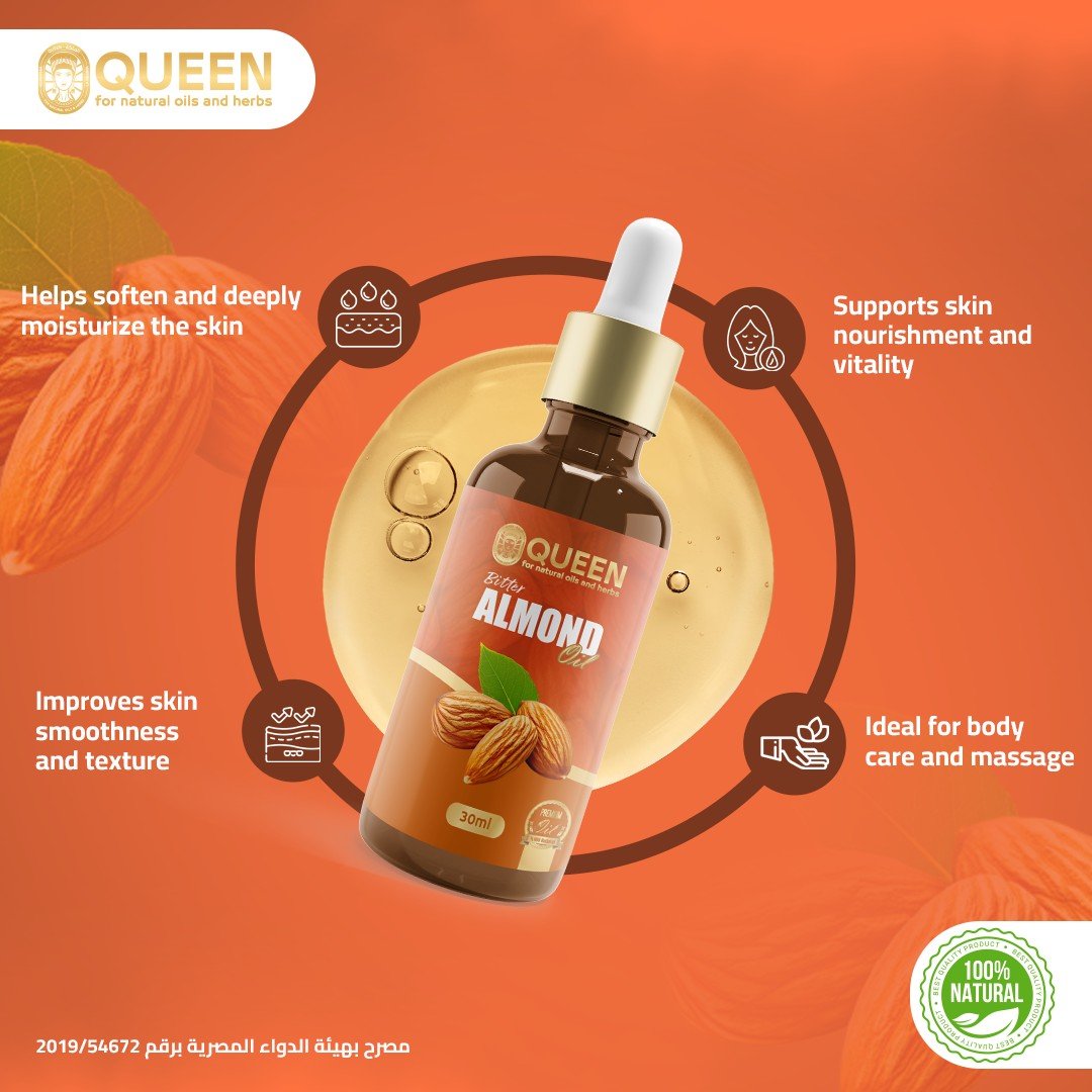 Queen Natural Bitter Almond Oil 3 Bitter Almond Oil - Image 3