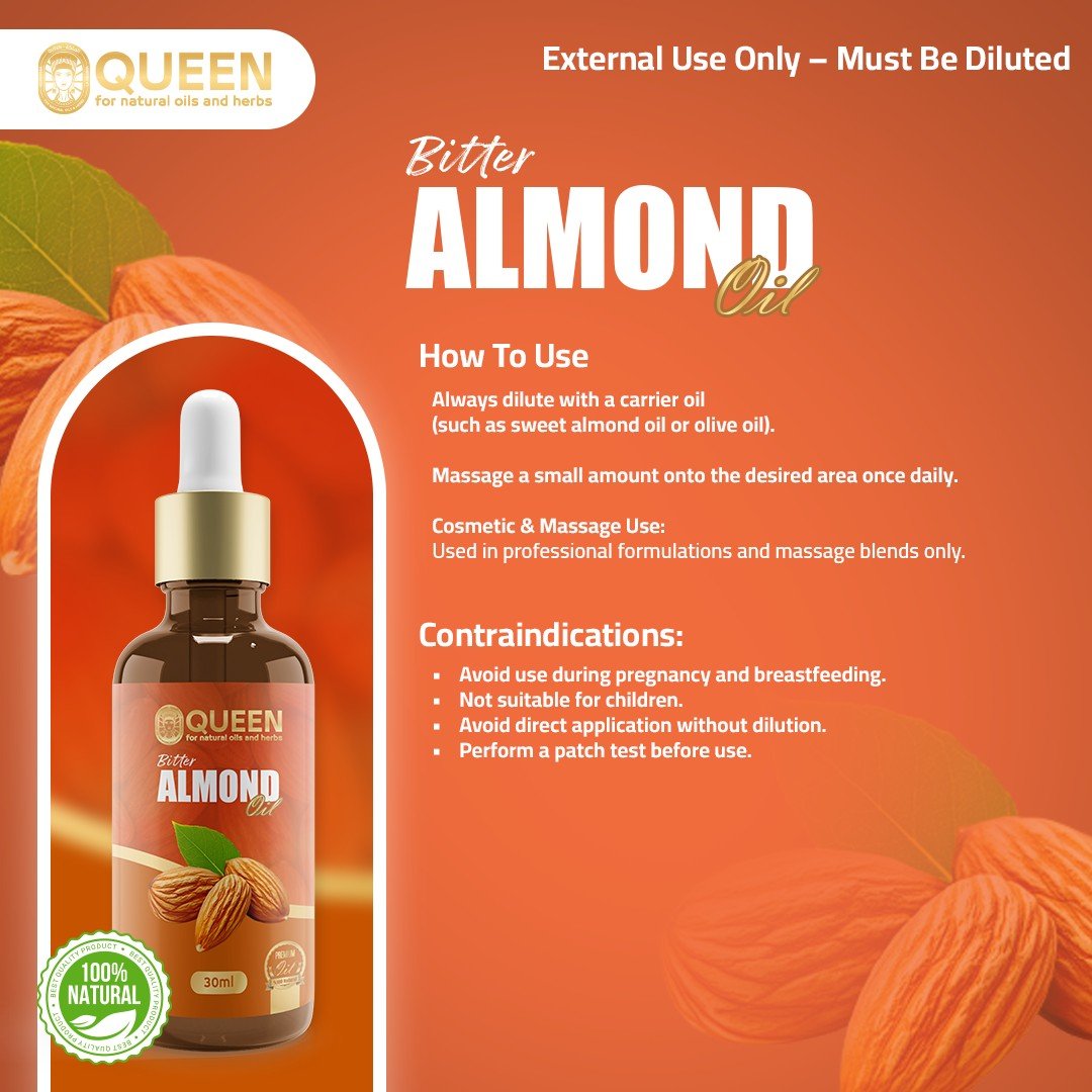 Queen Natural Bitter Almond Oil 5 Bitter Almond Oil - Image 5