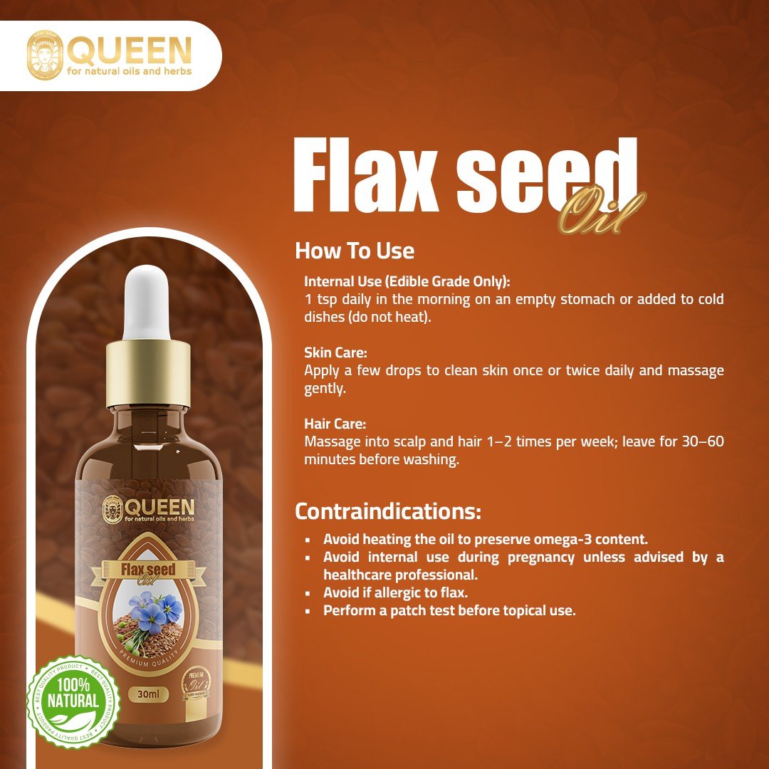 Queen Natural Flax Seed Oil 5 Flax Seed Oil - Image 5