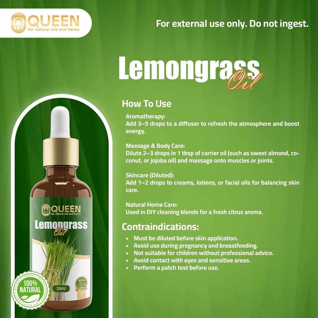 Queen Natural Lemongrass Oil 5 Lemongrass Oil - Image 5