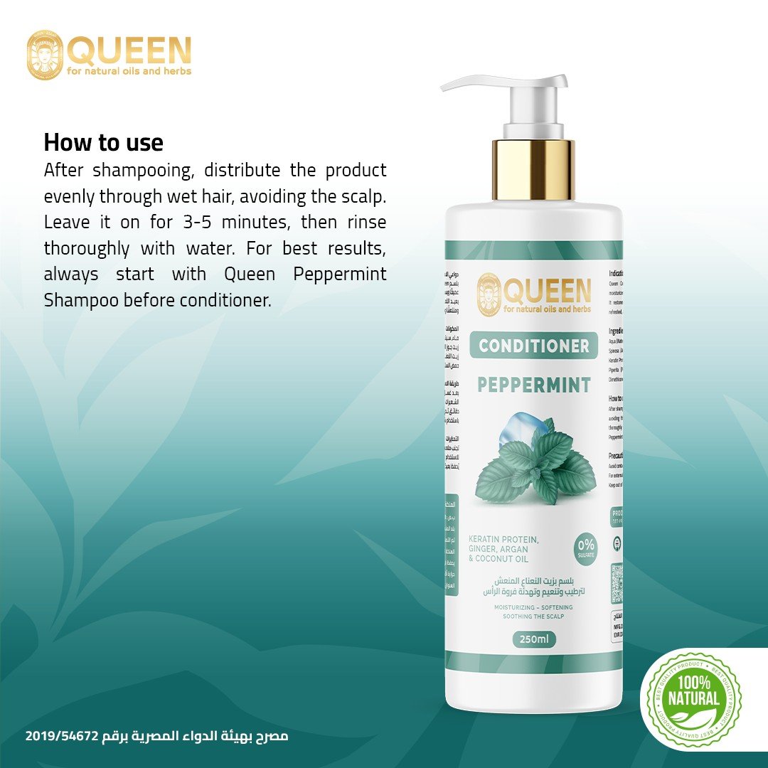 Queen Natural Peppermint Conditioner 3 Peppermint Conditioner - Image 3